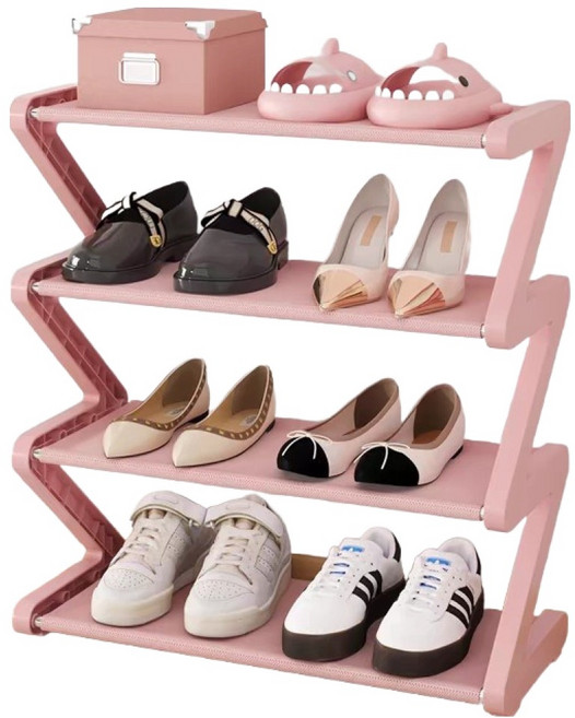 오템 신발 정리대 4단, 라이트 핑크, 1개