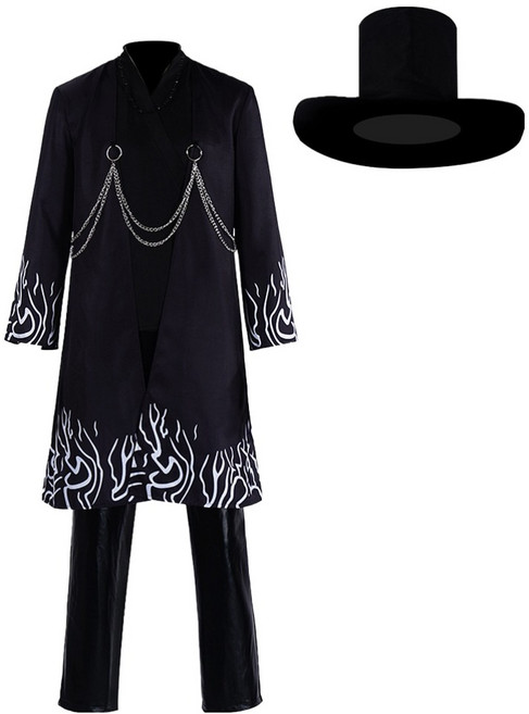 엘쏘 케이팝 데몬 헌터스 사자보이즈2 저승사자 코스프레 자켓 셔츠 바지 모자 귀걸이 벨트 양말