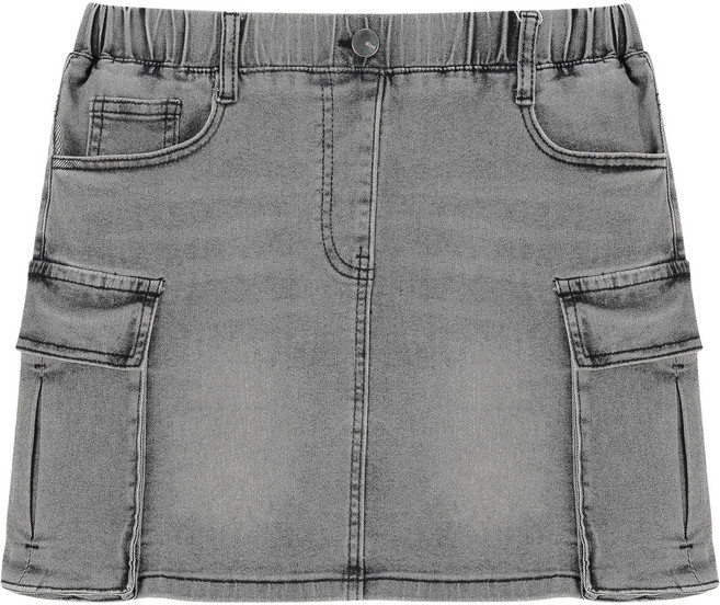 제이씨비 아동용 H라인 워시드 데님 카고 스커트 U550