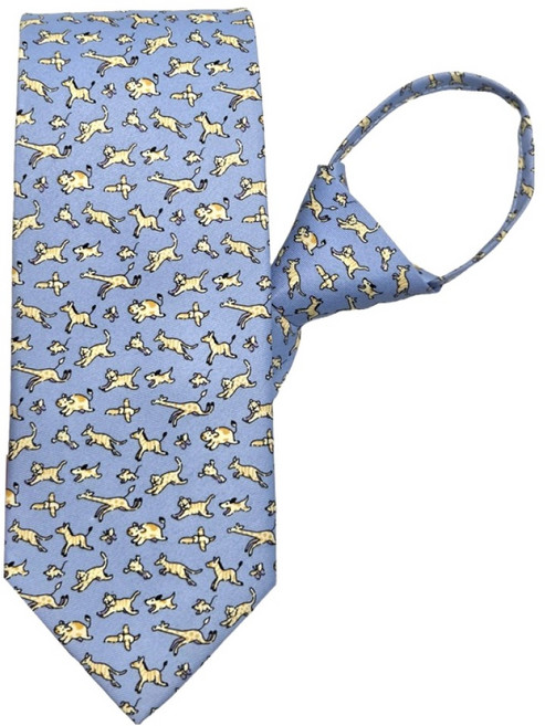 엘르옴므 패션 자동 지퍼 넥타이