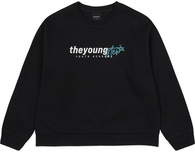 더영스터 폴햄키즈 아동용 더블니트 세미오버핏 워딩 레이어드 맨투맨