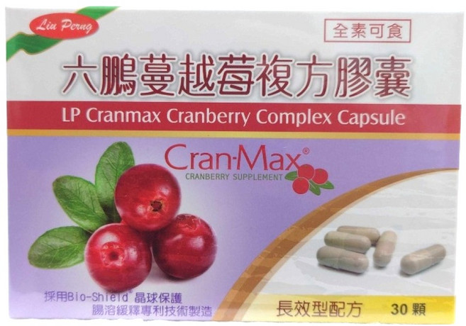 LIU PERNG 六鵬 蔓越莓複方膠囊, 1個, 30顆