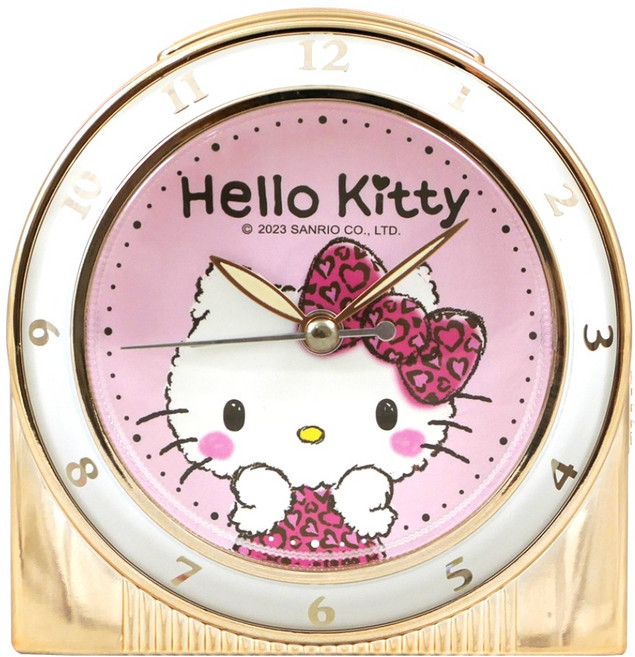 Hello Kitty 凱蒂貓 典雅甜美和弦靜音貪睡鬧鐘JM-E506KT, 凱蒂貓 粉色