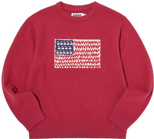 키르시 여성용 체리 USA 그래픽 풀오버 니트