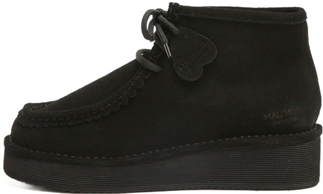 마크모크 여성용 노루 캐쥬얼 모카 가죽 부츠 3cm