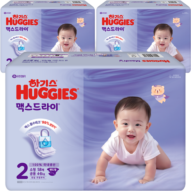 하기스 맥스드라이 뉴 공용 소형 밴드형, 2단계, 174매