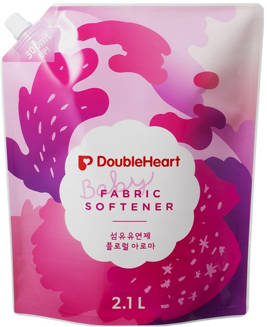 더블하트 유아 섬유유연제 플로럴아로마 리필, 2.1L, 1개