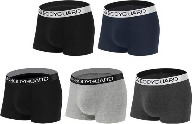 보디가드 빅사이즈 포함 남성용 플렉서블 모달 스틸 드로즈 5종 세트