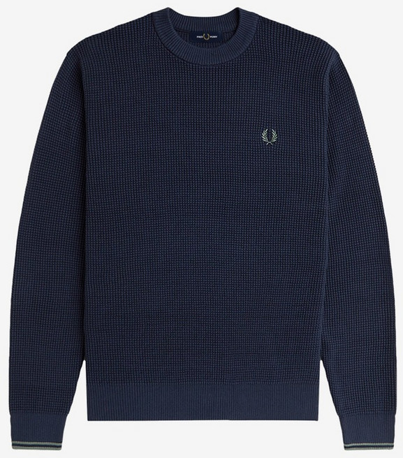 FRED PERRY 男款鬆餅格紋針織衫 K6507