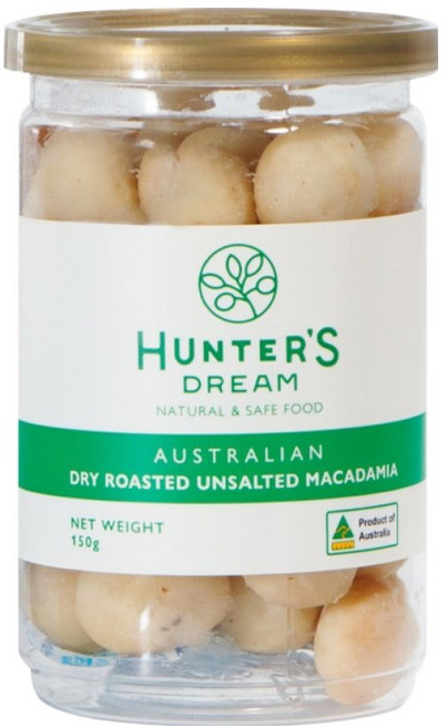 HUNTER'S DREAM 獵人谷之夢 澳洲低溫烘烤無調味夏威夷果, 1個, 150g