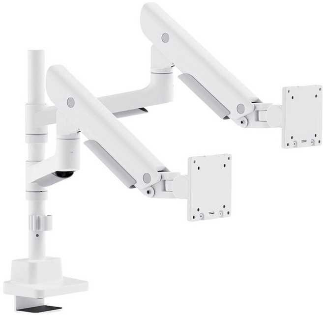 카멜마운트 듀얼 초 고중량 폴타입 모던 모니터암 MPD1PH, 화이트, 1개