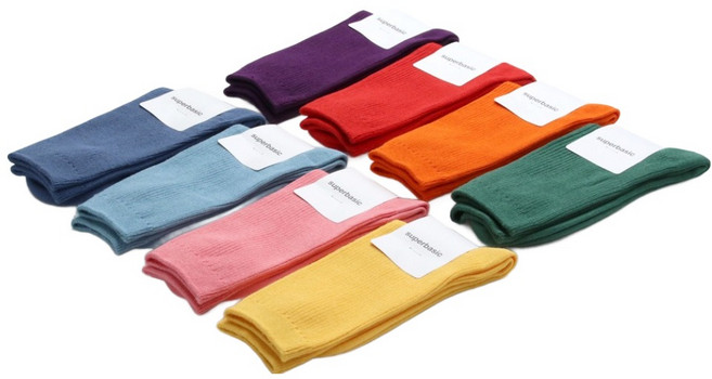 슈퍼베이직 1290 골지 양말 8켤레