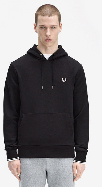 프레드페리 팁 후드 스웻셔츠 M2643