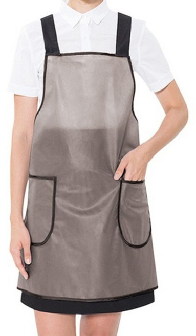 예경 바이어스 우레탄 방수 H형 앞치마 소 PO-0615, 반투명 검정색, 1개