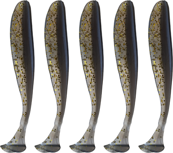 실버캐스트 패들테일 소프트 쉐드웜 SVPSW0825A 5p, 블랙펄, 1개, 20g