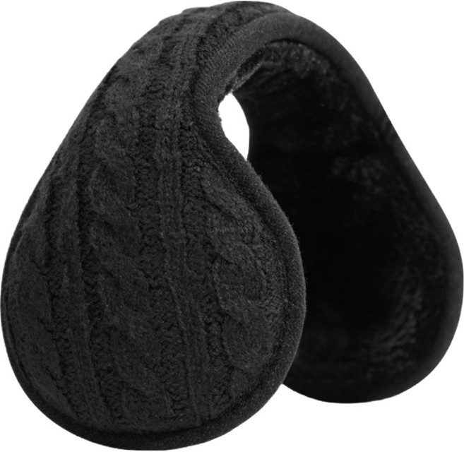 디스티프 가벼운 스포츠 니트 방한 접이식 귀마개, 블랙, 1개