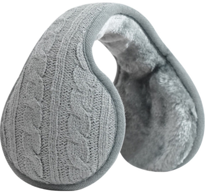 디스티프 가벼운 스포츠 니트 방한 접이식 귀마개, 회색, 1개