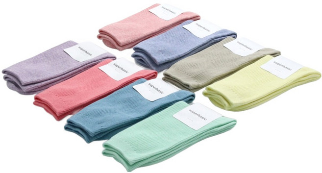 슈퍼베이직 1290 골지 양말 8켤레