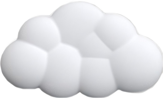 에픽스 구름 실리콘 가죽 팔목 받침 손목쿠션 키보드 마우스패드, 화이트, 1개