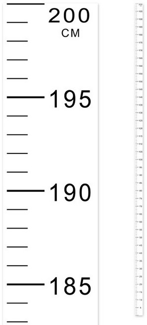 레벨굿즈 심플 키재기 스티커, 화이트