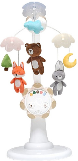 코니스 수아브 프리미엄 침대 모빌 수유등, 혼합색상, 1개