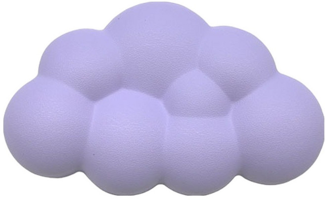 에픽스 구름 실리콘 가죽 팔목 받침 손목쿠션 키보드 마우스패드, 퍼플, 1개