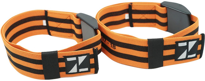 제로투히어로 BFR 트레이닝 운동 밴드 다리 2p, 오렌지 + 블랙, 1개