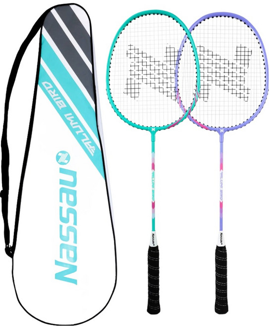 낫소 배드민턴 라켓 알루미 버드 세트, NBMR-AB, 1세트