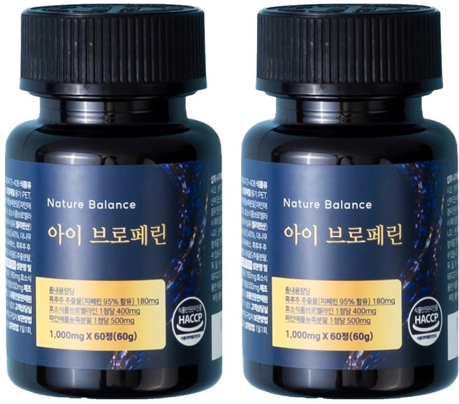 네이처발란스 아이브로페린 브로멜라인 60g, 2개, 60정