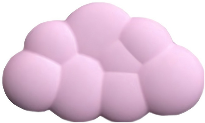 에픽스 구름 실리콘 가죽 팔목 받침 손목쿠션 키보드 마우스패드, 핑크, 1개