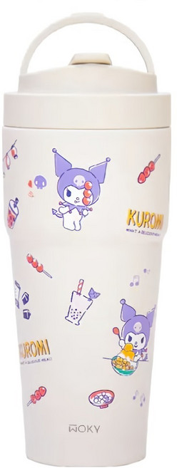 WOKY 沃廚 台灣公司貨 鈦陶瓷渾圓杯 SANRIO聯名款, 1個, 酷洛米探索台灣味, 770ml