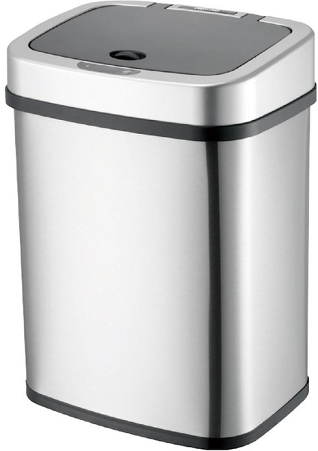 DAY&DAY 日日家居 感應自動掀蓋垃圾桶 V1012LF 12L, 不鏽鋼色