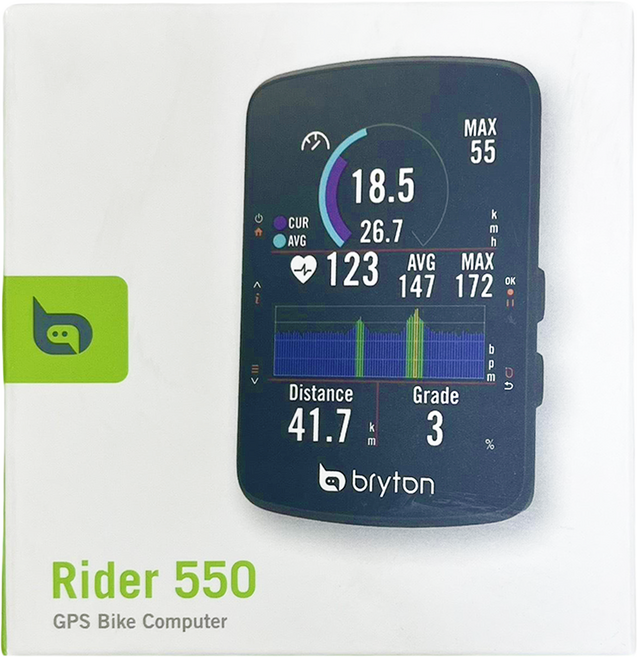 bryton Rider 550E碼錶 不含踏頻及心率, 1個, 黑色