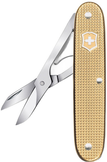 빅토리녹스 스위스 아미 나이프 컴페니언 x 알록스 미디움 포켓 나이프 0.8070.28, 골드, 1개