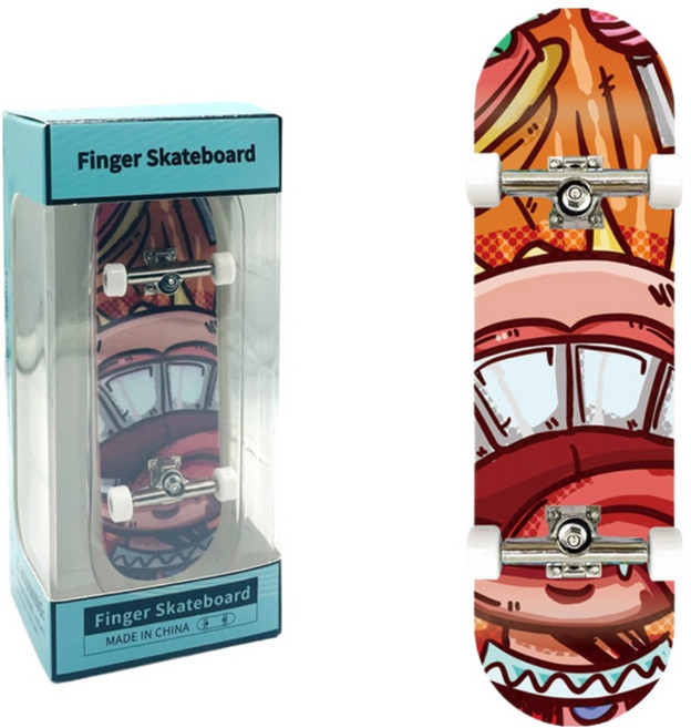 비엠디자인 그래피티 핑거 스케이트보드 완구 29 x 99 mm, H16, 1개