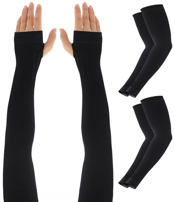 스위스블루 자외선 차단 쿨토시 손등형, 블랙, 3개