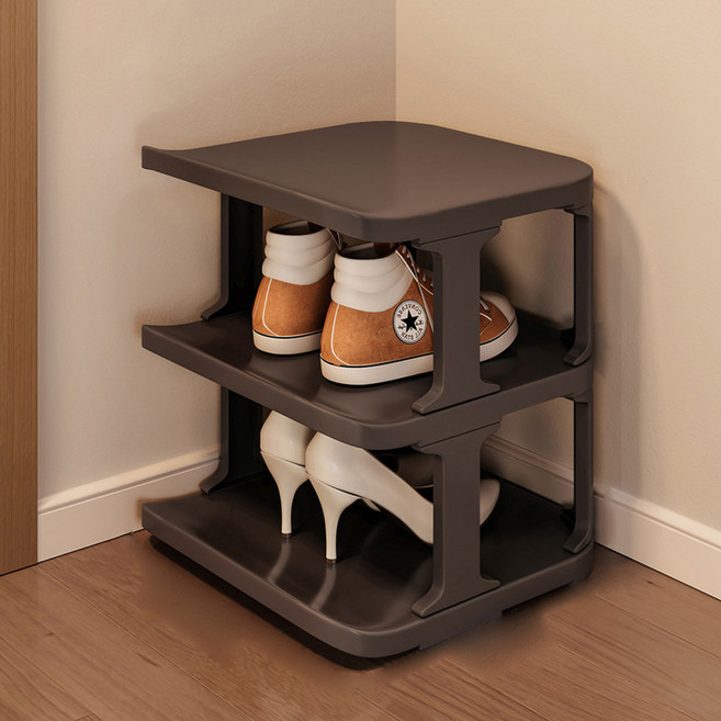리브리카 조립 신발장 3단, 블랙, 1개
