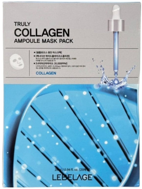 LEBELAGE 蕾浿雷 台灣公司貨 韓國 膠原彈嫩速效安瓶面膜 28ml, 1個, 20個裝