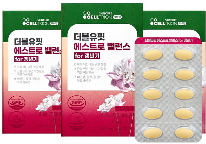 이너랩 더블유핏 에스트로 밸런스 for 갱년기 24g, 3개, 30정