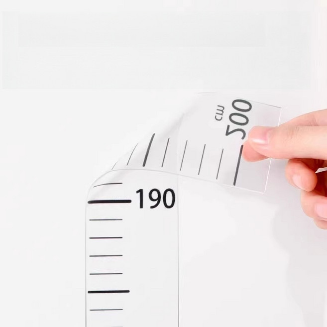 레벨굿즈 심플 키재기 스티커, 투명