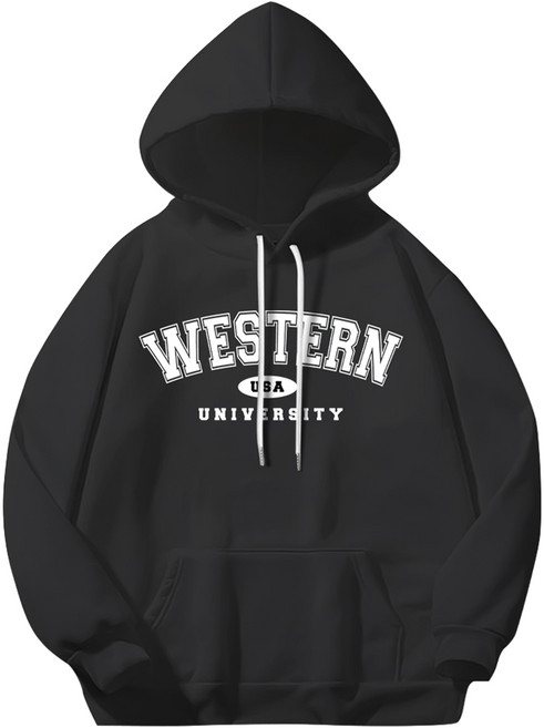 일루소 남녀공용 웨스턴USA 소프트 특양면 후드티