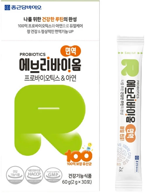 에브리바이옴 면역 30p, 60g, 1개 - 쿠팡