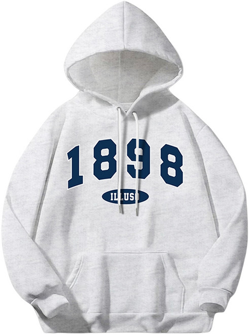 ILLUSO 男女通用 1898 柔軟特級雙面連帽T恤