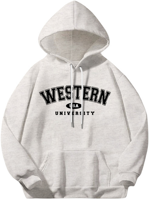 일루소 남녀공용 웨스턴USA 소프트 특양면 후드티
