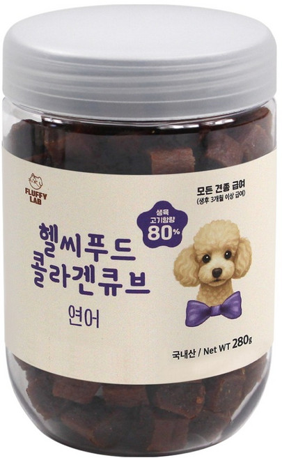 플러피랩 강아지 헬씨푸드 콜라겐큐브, 280g, 1개, 연어