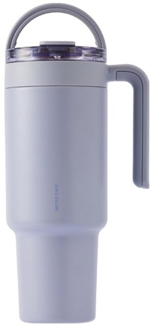 LocknLock 樂扣樂扣 Metro Cafe 陶瓷頂部手柄隨行杯, 紫羅蘭色, 1.2L, 1個