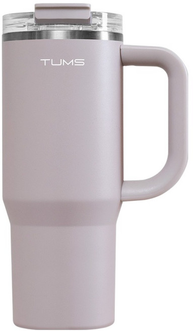 텀스 플립 스트로우 대용량 텀블러, 애쉬라벤더, 900ml, 1개