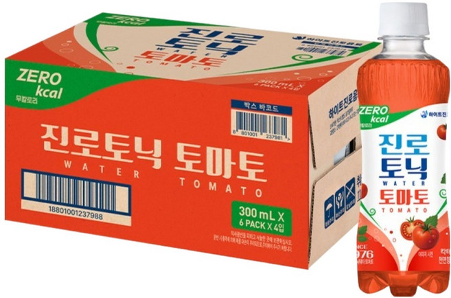 진로토닉워터 토마토, 300ml, 24개