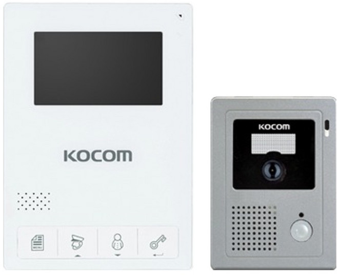 코콤 아날로그 비디오폰 KCV-434 + 현관카메라 KC-C60 세트, KCV-434(비디오폰), KC-C60(카메라)