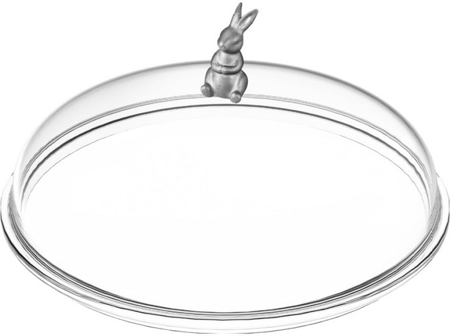 바겐슈타이거 로스탈 돔글래스 커버 주물 토끼, 1개, 28cm